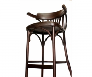 Барное деревянное венское кресло Роза с мягким сиденьем