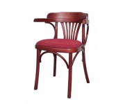 Венский деревянный стул-кресло Роза с мягким сиденьем