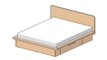 Кровать с выдвижными ящиками с матрацем 3